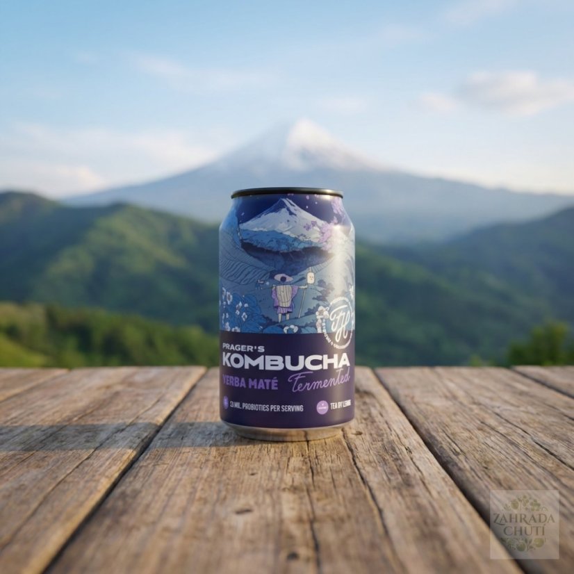 Prager’s Kombucha Yerba Maté| Energie z maté- zahradachuti.com