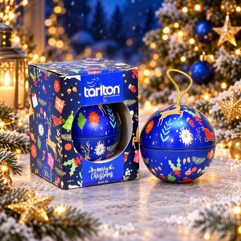 TARLTON Christmas Bauble Earl Grey – vánoční čaj v plechové ozdobě 30 g
