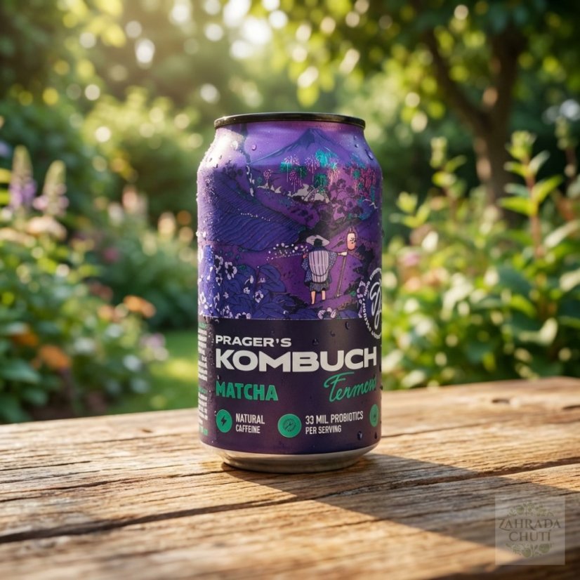 iPrager’s Kombucha Matcha 330 ml | Prémiová energie - zahradachuti.com