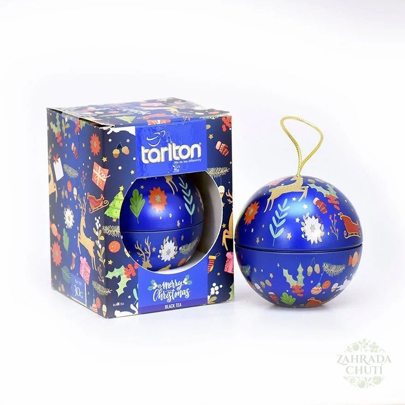TARLTON Christmas Bauble Earl Grey – vánoční čaj v plechové ozdobě 30 g