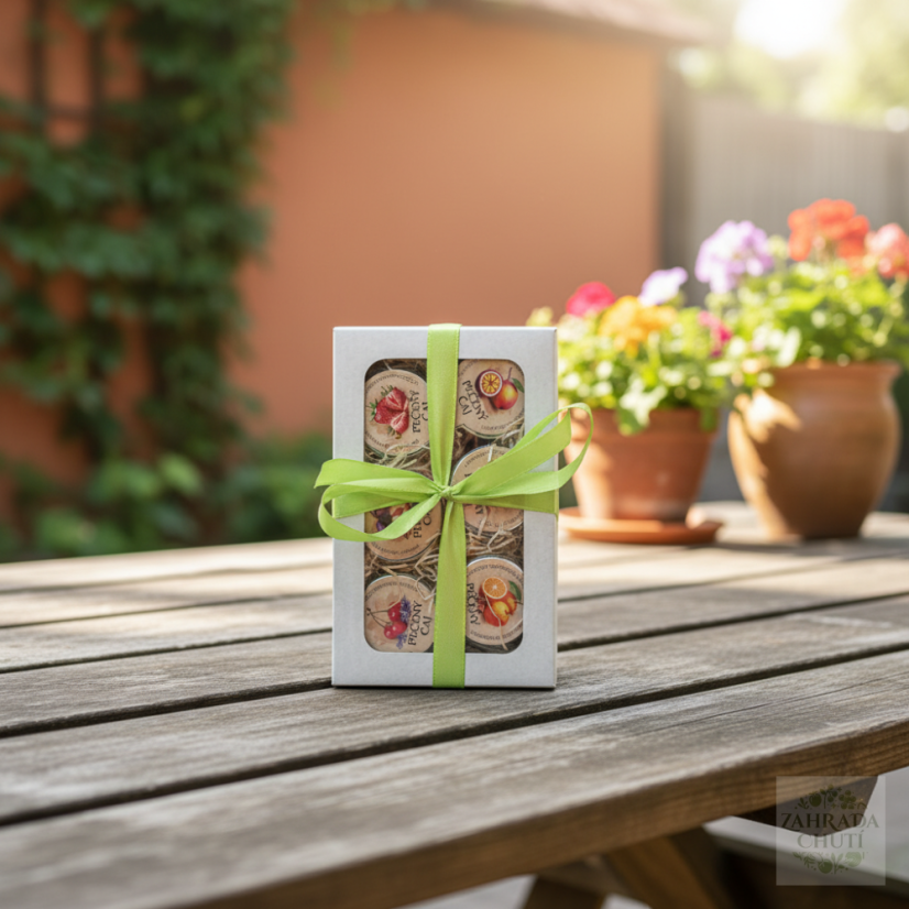 Dárková sada 6 x pečený s ALKOHOLEM čaj 60ml - zahradachuti.com