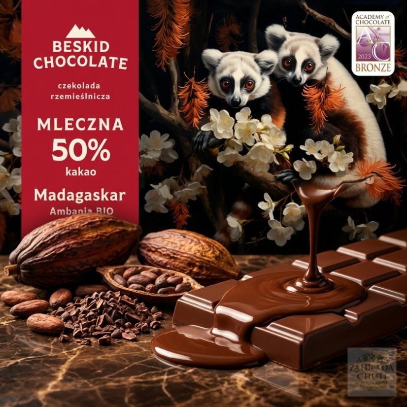 Mléčná čokoláda 50% s vanilkou Madagaskar Ambanja - zahradachuti.com