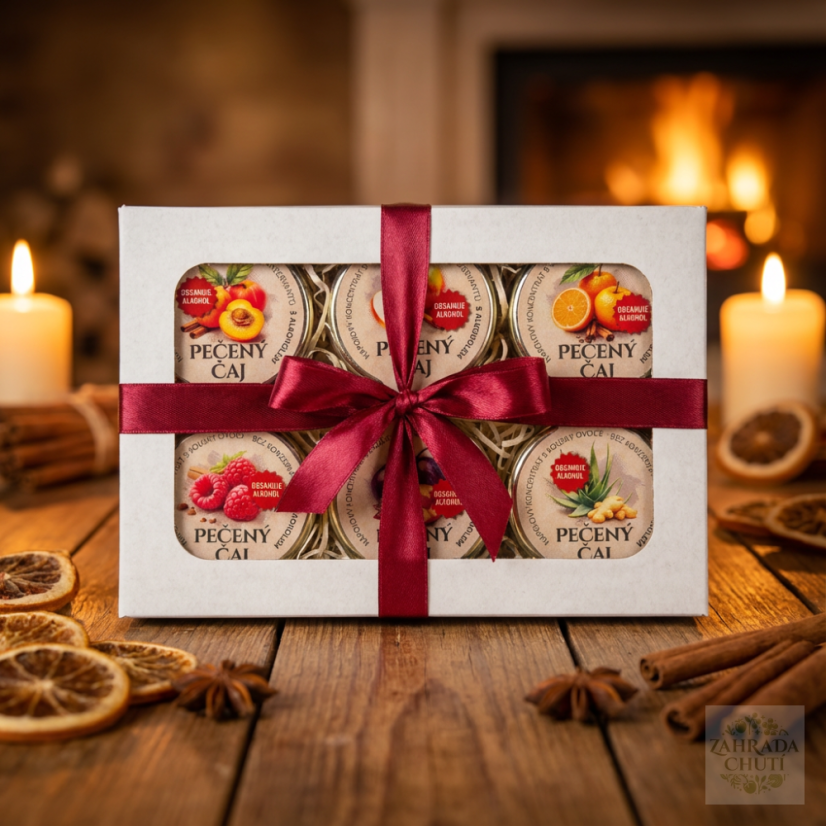 Dárková sada 6 x pečený s ALKOHOLEM čaj 60ml - zahradachuti.com
