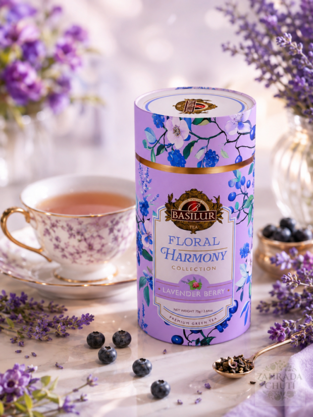 **BASILUR Floral Harmony Lavender Berry – Papierverpackung, 75 g**