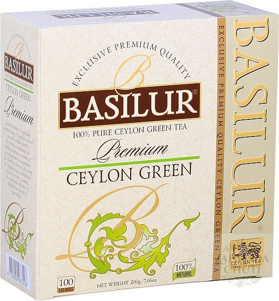 BASILUR Premium Ceylon Green nepřebal 100x2g