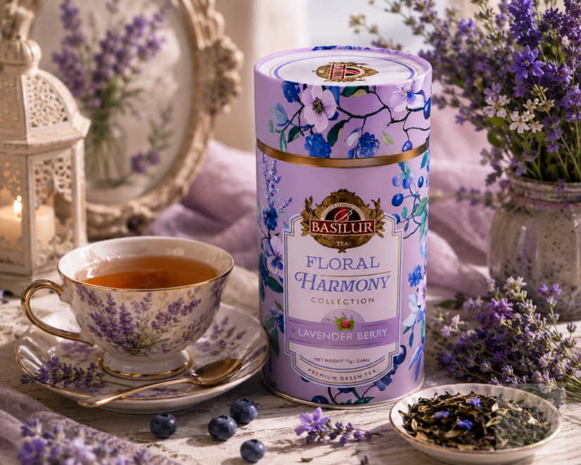 **BASILUR Floral Harmony Lavender Berry – Papierverpackung, 75 g**