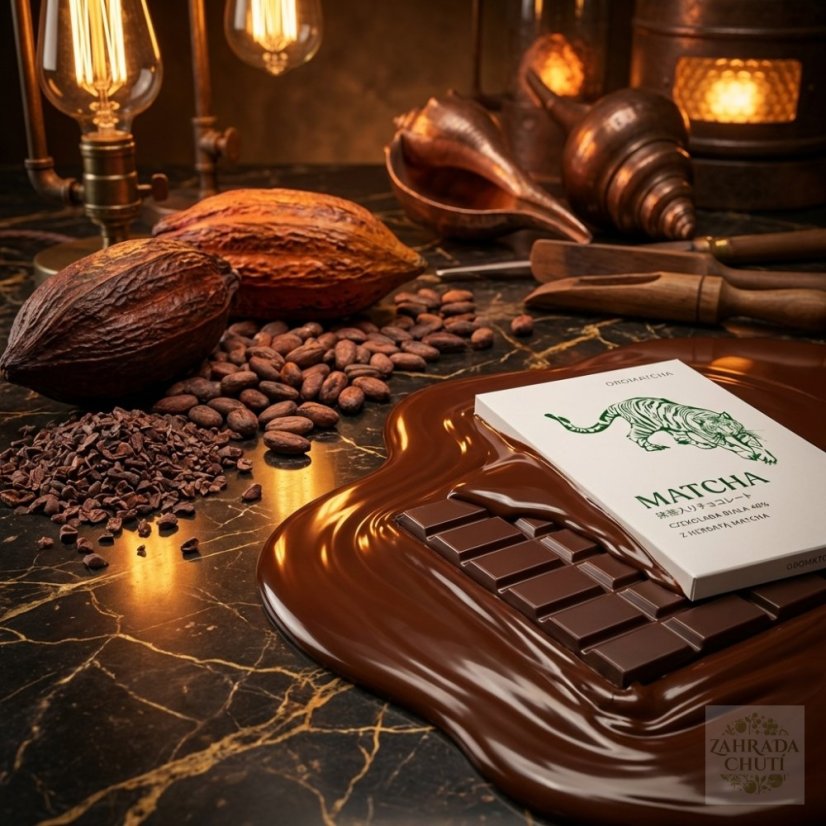 Bílá čokoláda 40 % s čajem MATCHA - zahradachuti.com