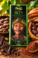 Zàini 80% Cacao Extra Dark Chocolate 75 g