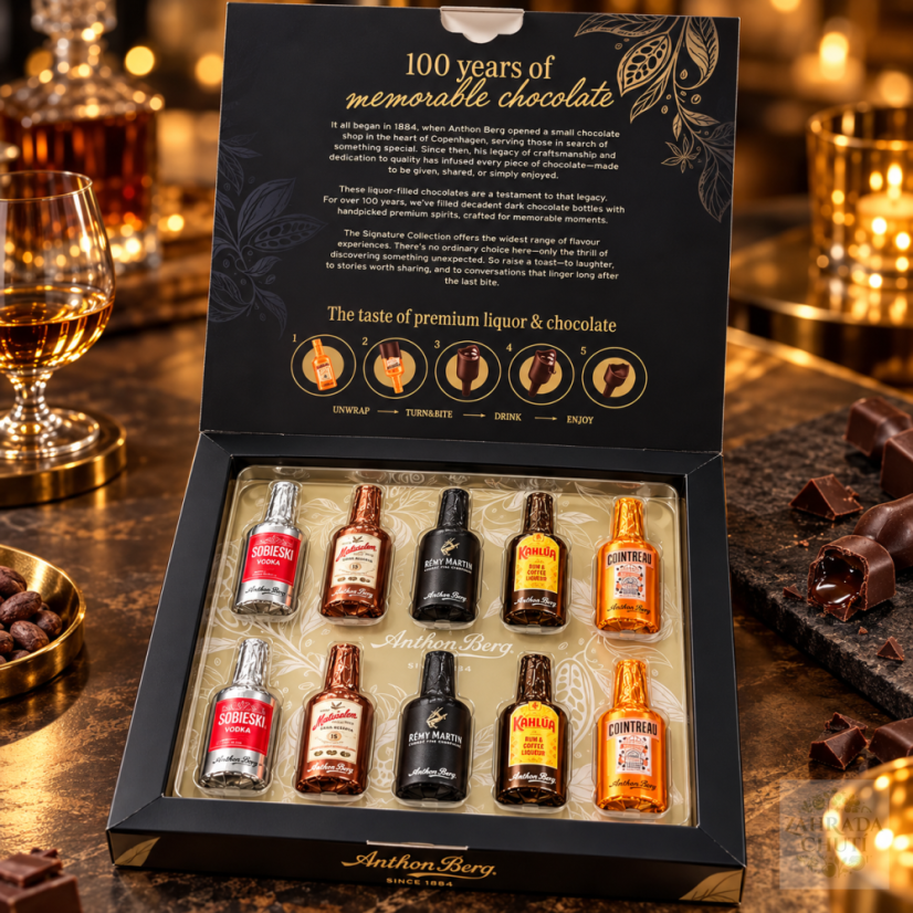 Anthon Berg Signature Collection – čokoládové lahvičky s alkoholem 156 g
