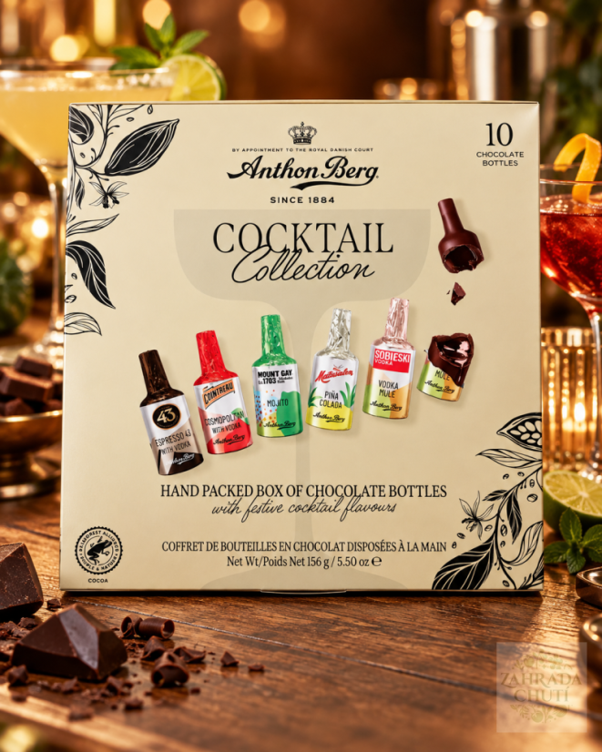 Anthon Berg Cocktail Collection 156 g – čokoládové lahvičky s likérovou náplní