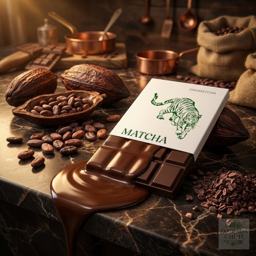 Bílá čokoláda 40 % s čajem MATCHA - zahradachuti.com