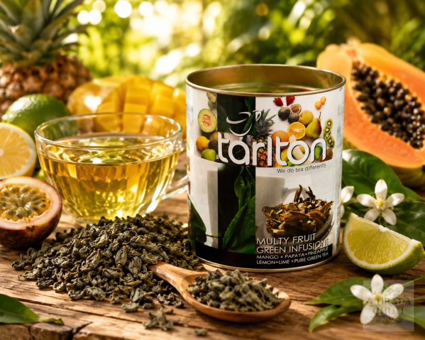 TARLTON Green Multifruit Grüntee in der Dose, 100 g