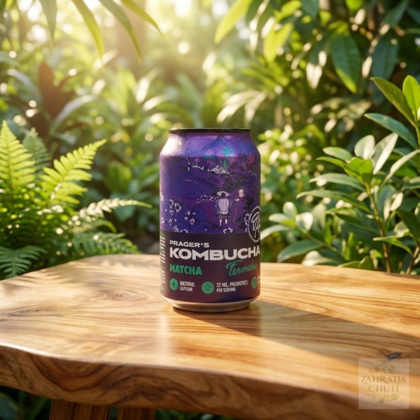 Prager’s Kombucha Matcha 330 ml | Prémiová energie - zahradachuti.com