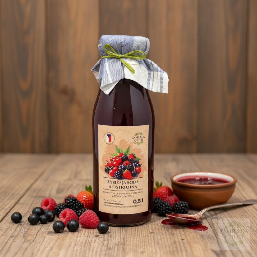 Sirup rybíz,jahoda,ostružina - zahradachuti.com