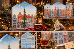 TARLTON Vánoční adventní kalendář The First Noel papír 24x2g