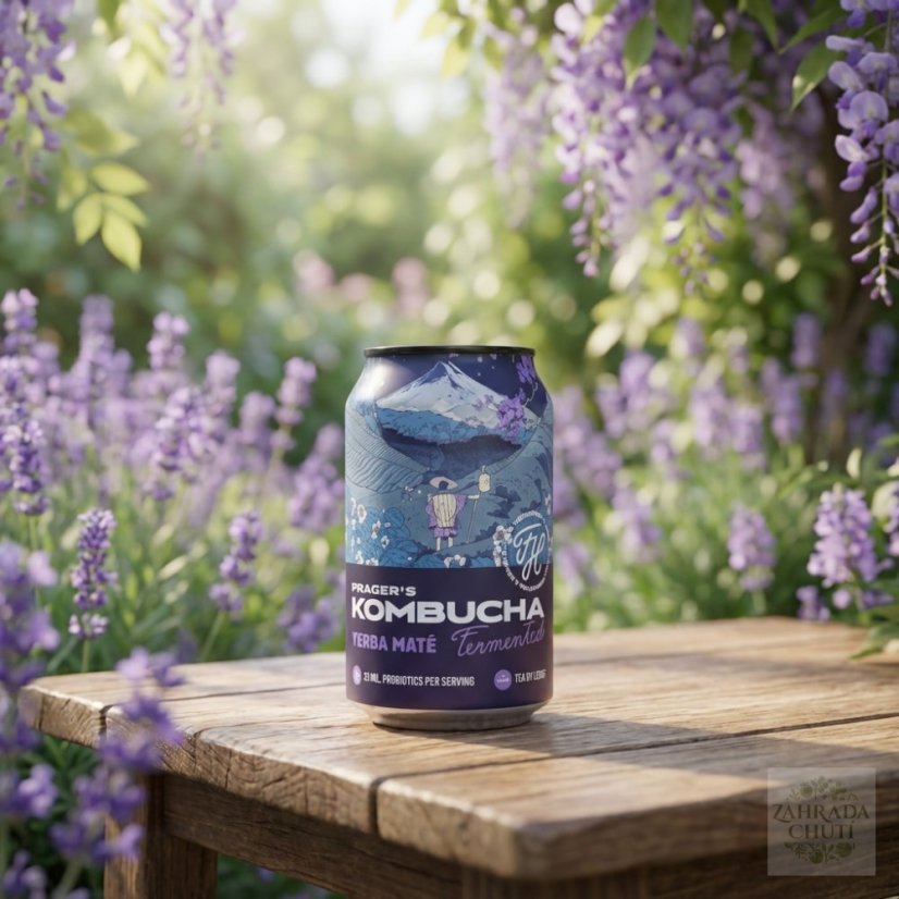 Prager’s Kombucha Yerba Maté| Energie z maté- zahradachuti.com
