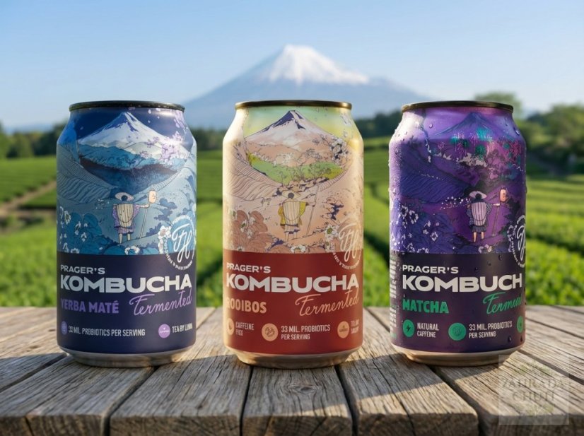 Prager’s Kombucha Rooibos 330 ml | Bez kofeinu - zahradachuti.com