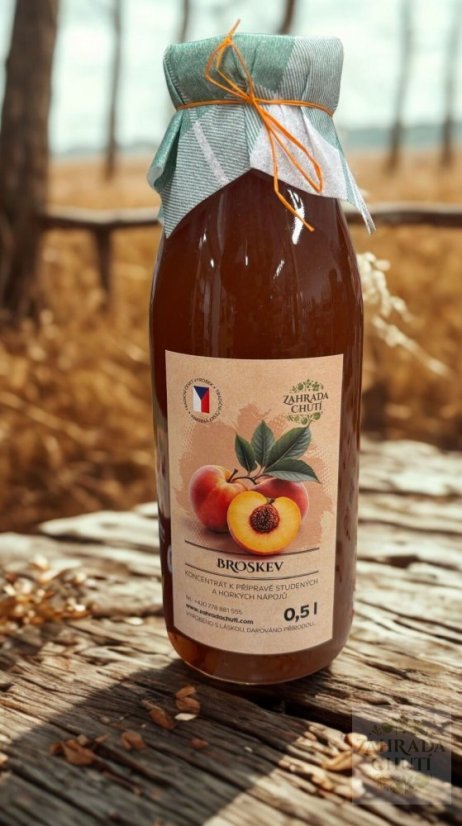 Přírodní broskvový sirup – Zahrada chutí