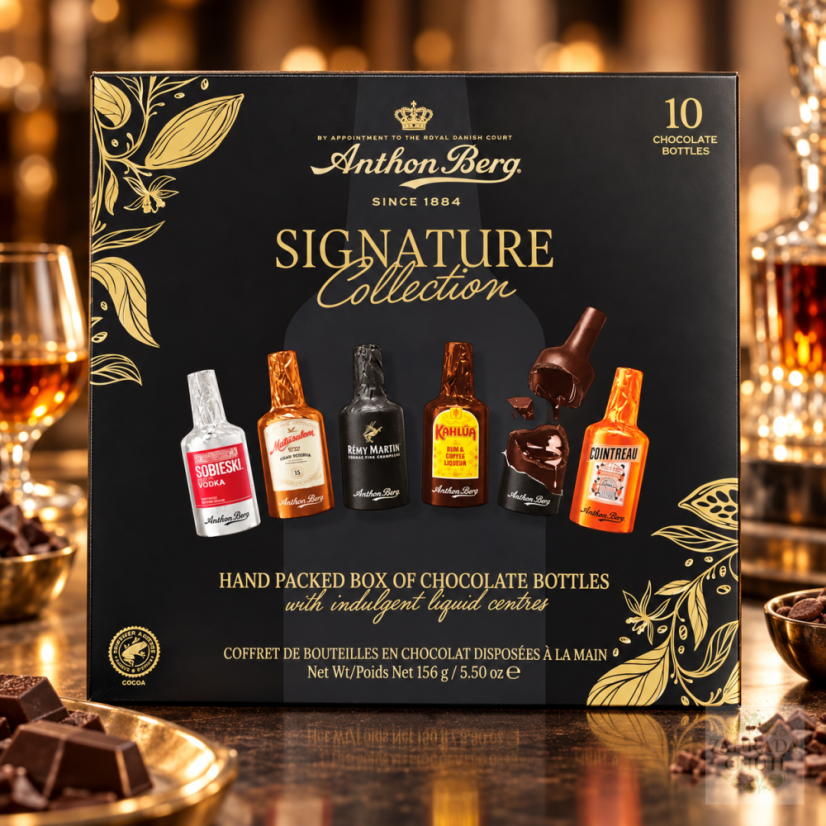 Anthon Berg Signature Collection – čokoládové lahvičky s alkoholem 156 g