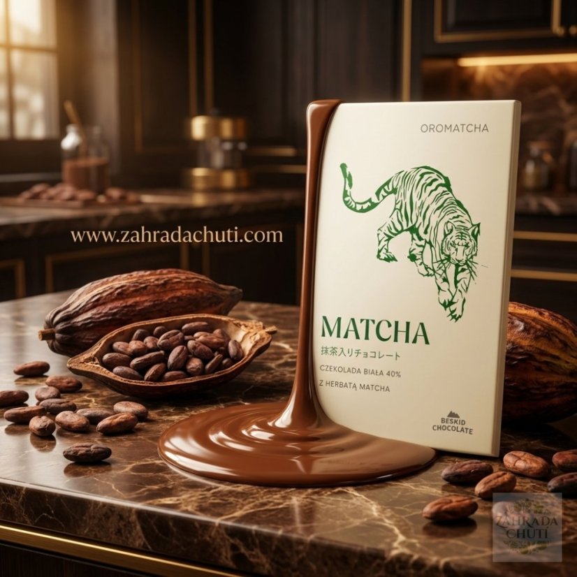 Bílá čokoláda 40 % s čajem MATCHA - zahradachuti.com