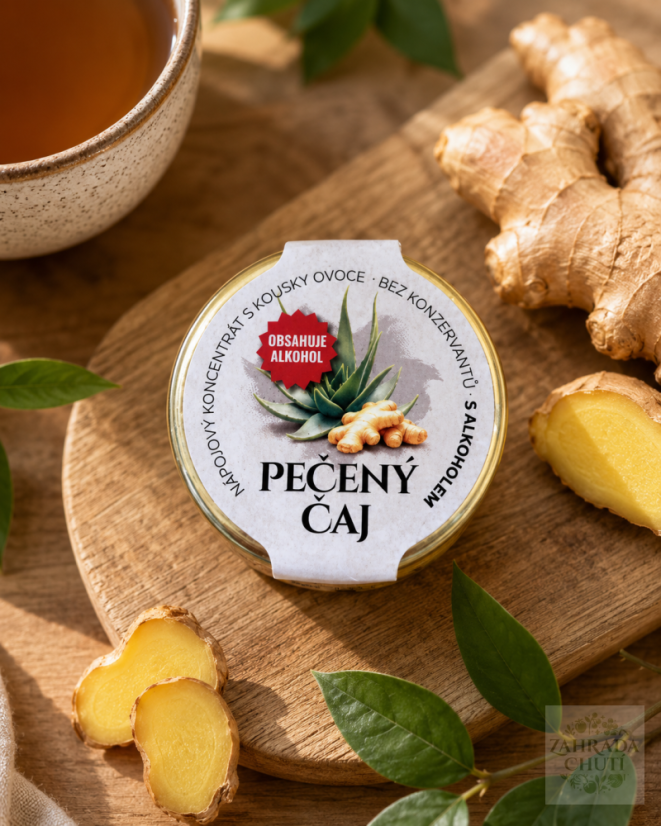 Pečený čaj alkoholový - Aloe vera se zázvorem a tequilou