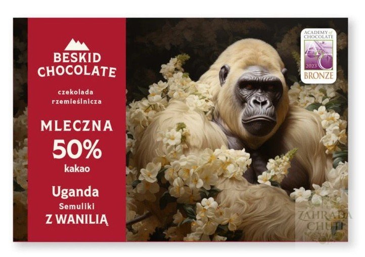 Mléčná čokoláda 50% s vanilkou Uganda Semuliki - zahradachuti.com