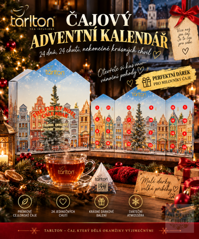 TARLTON Vánoční adventní kalendář The First Noel papír 24x2g
