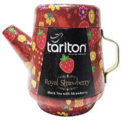 **TARLTON Tea Pot Royal Strawberry Black Tea – Teedose, 100 g**